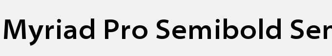 Myriad Pro Semibold Semi Extended