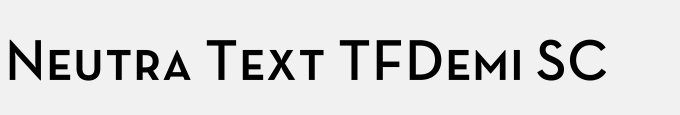 Neutra Text TF Light SC Demi