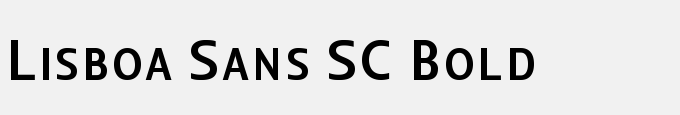 Lisboa Sans SC Bold
