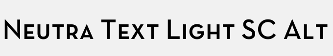 Neutra Text Light SC Alt Demi