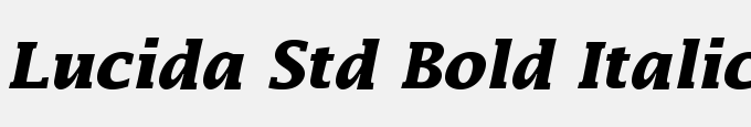 Lucida Std Bold Italic