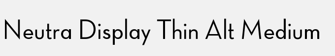 Neutra Display Thin Alt Medium