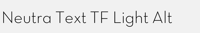 Neutra Text TF Light Alt