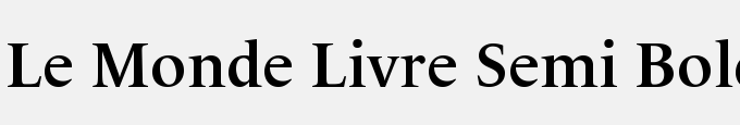 Le Monde Livre Semi Bold