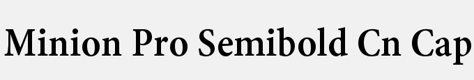 Minion Pro Semibold Cond Caption