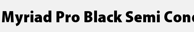 Myriad Pro Black Semi Condensed