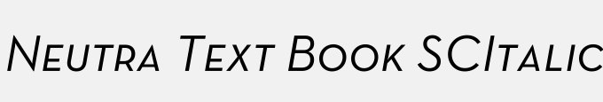 Neutra Text SC Italic