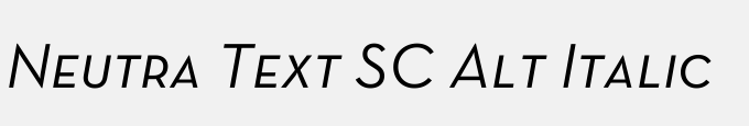 Neutra Text SC Alt Italic