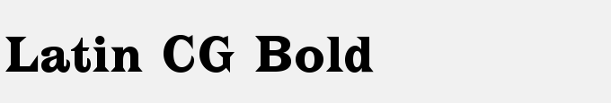 Latin CG Bold