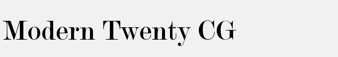 Modern Twenty CG