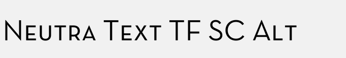 Neutra Text TF SC Alt