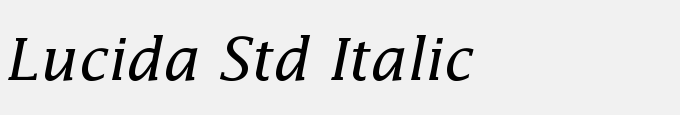 Lucida Std Italic