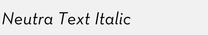 Neutra Text Italic