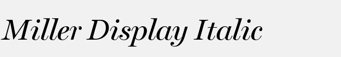 Miller-Display Italic