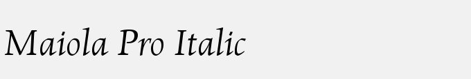 Maiola Pro Italic