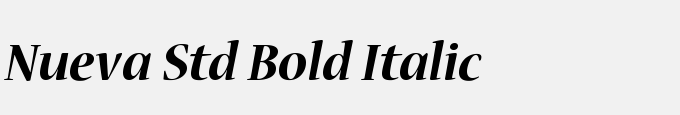 Nueva Std Bold Italic