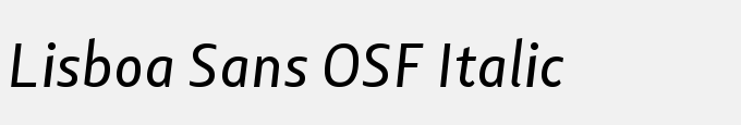 Lisboa Sans OSF Italic