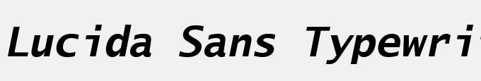 Lucida Sans Typewriter Std Bold Oblique