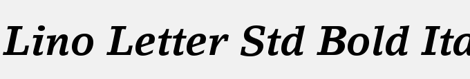 Lino Letter Std Bold Italic