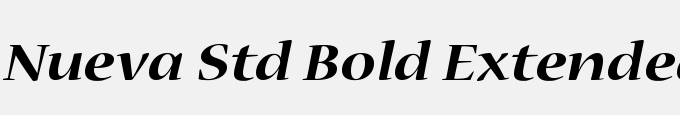 Nueva Std Bold Extended Italic