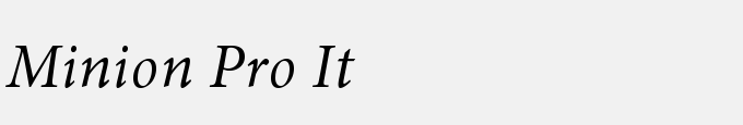Minion Pro Italic
