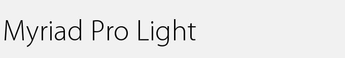 Myriad Pro Light