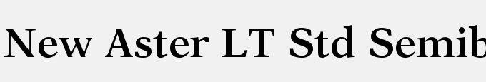 New Aster LT Std Semibold