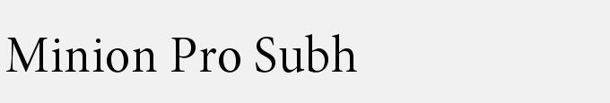 Minion Pro Subhead