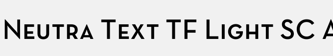 Neutra Text TF Light SC Alt Demi