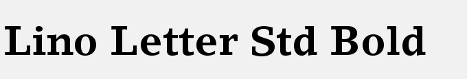 Lino Letter Std Bold