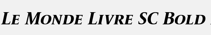 Le Monde Livre SC Bold Italic