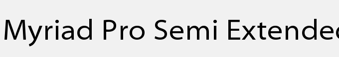 Myriad Pro Semi Extended