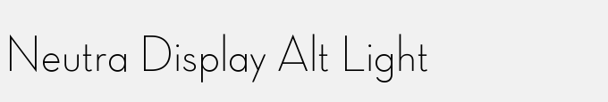 Neutra Display Alt Light
