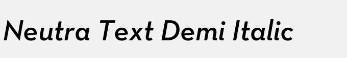 Neutra Text Light Demi Italic