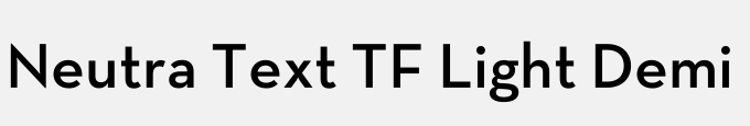 Neutra Text TF Light Demi
