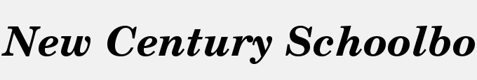 New Century Schoolbook LT Std Bold Italic