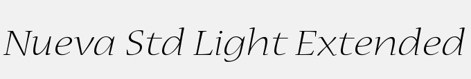 Nueva Std Light Extended Italic