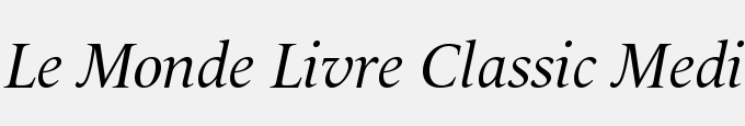 Le Monde Livre Classic Medium
