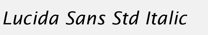 Lucida Sans Std Italic