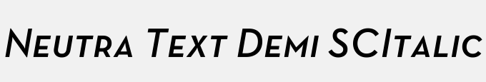 Neutra Text Light SC Demi Italic