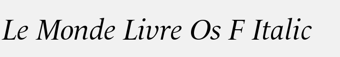 Le Monde Livre Os F Italic