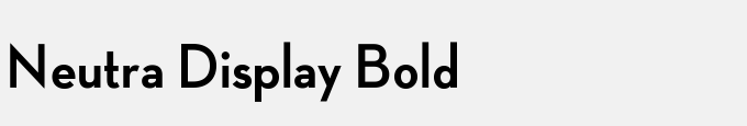 Neutra Display Bold
