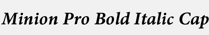 Minion Pro Bold Italic Caption