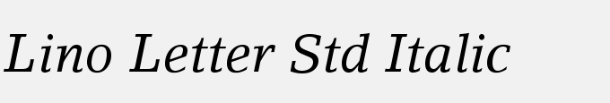 Lino Letter Std Italic