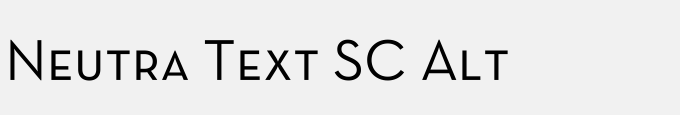 Neutra Text SC Alt