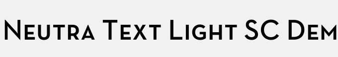 Neutra Text Light SC Demi