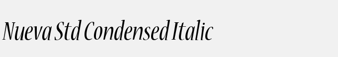 Nueva Std Condensed Italic