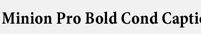 Minion Pro Bold Cond Caption