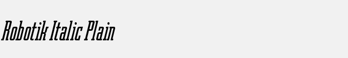 Robotik Italic Plain