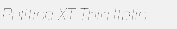 Politica XT Thin Italic
